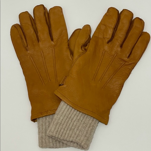 Eddie Bauer Deer Skin Gloves with Ribbed cuffs - Picture 1 of 7